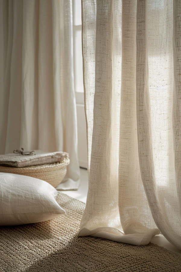 Inspiración: cortinas de lino y tejidos naturales